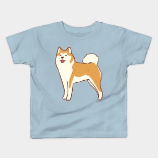 japanese akita art Kids T-Shirt